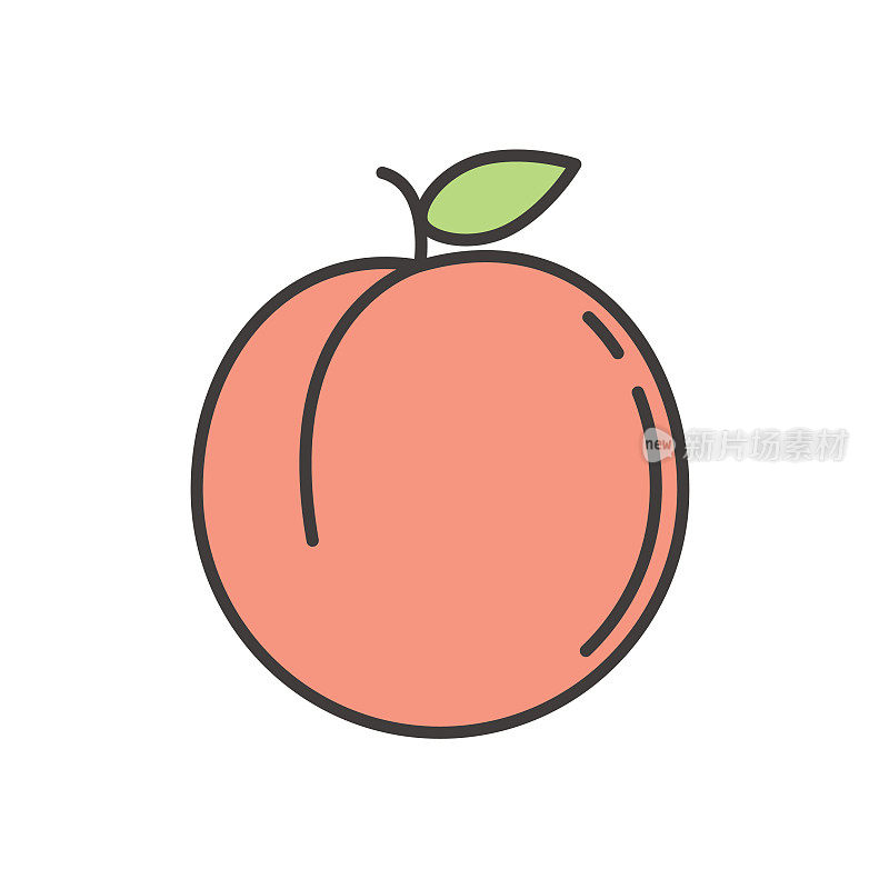Peach Cute Fruit Icon